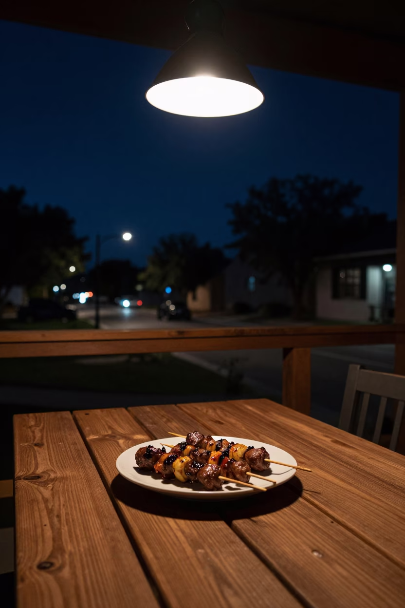 The Deepest Night Sky Light on Outdoor Dining in Austin in in Austin, Texas, United States