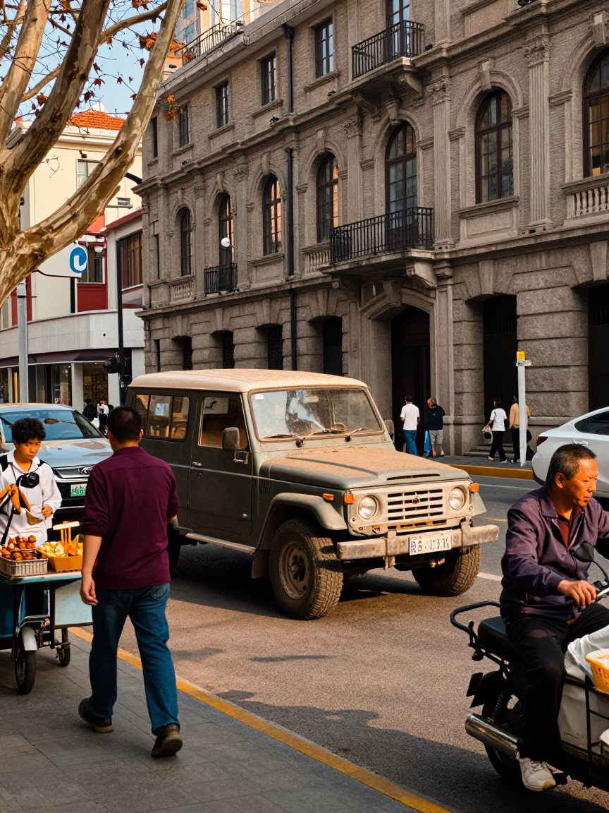 The Early Afternoon Light on Afternoon 1990s in Shanghai in in Shanghai, China