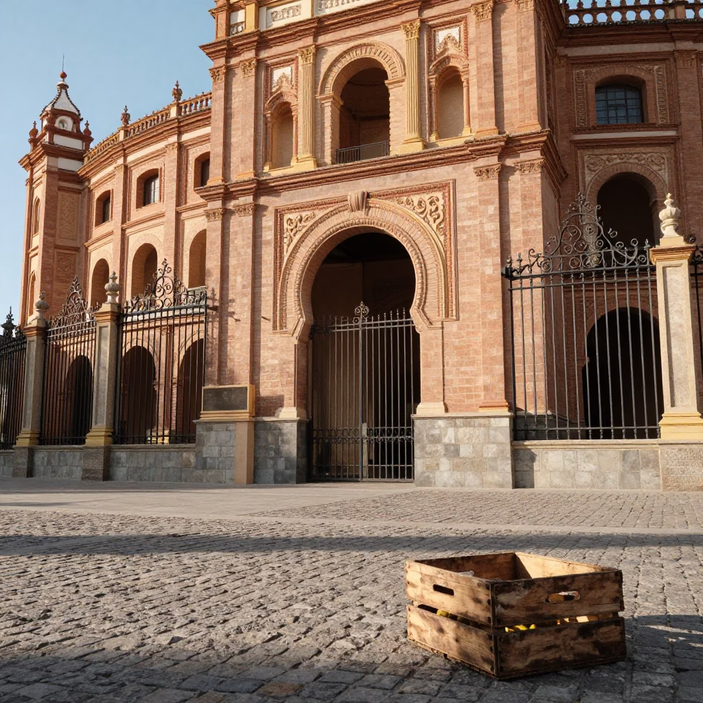 The Early Afternoon Light on Arena Exterior in Seville in in Seville, Spain