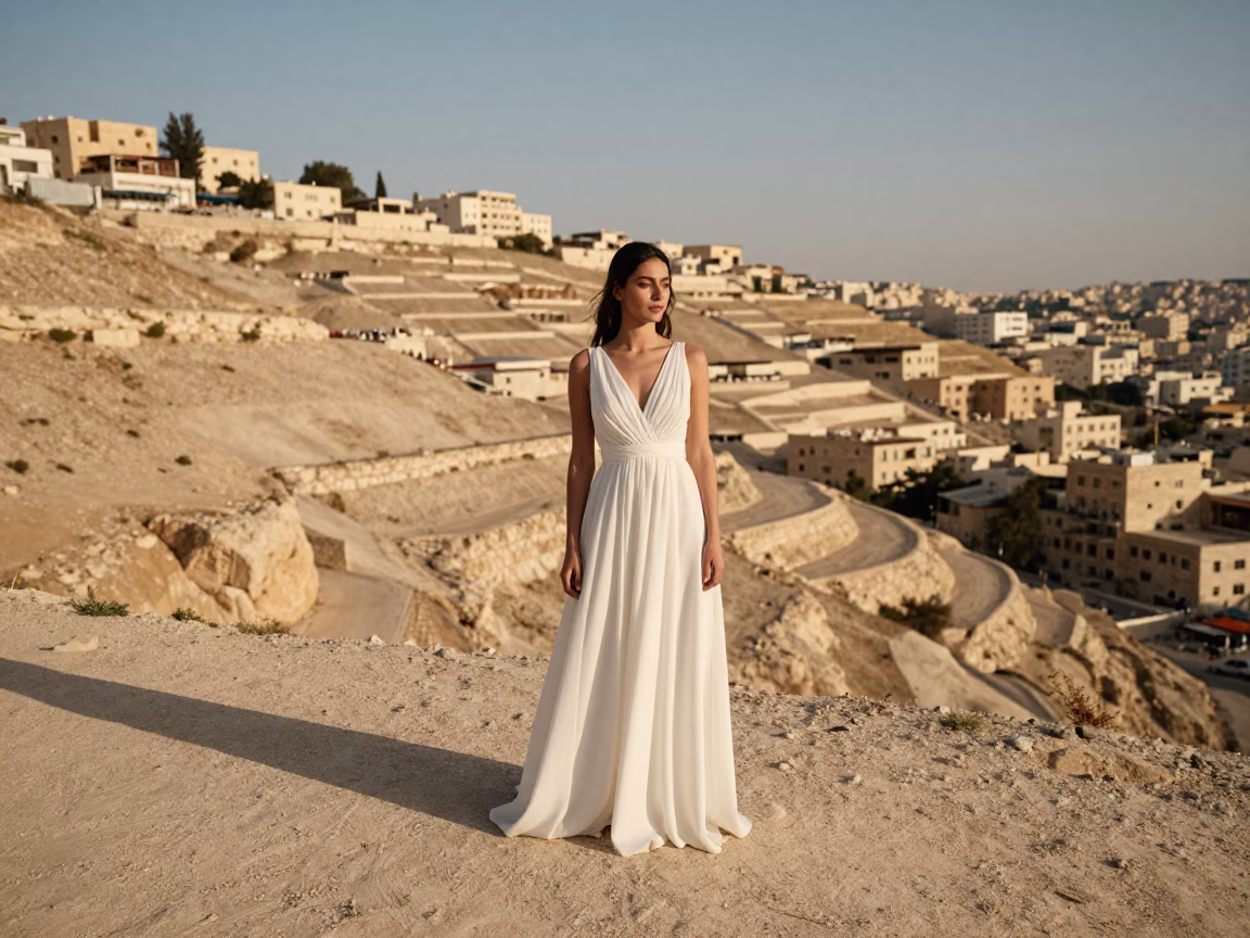 The Early Afternoon Light on Fashion Portrait in Amman in in Amman, Jordan