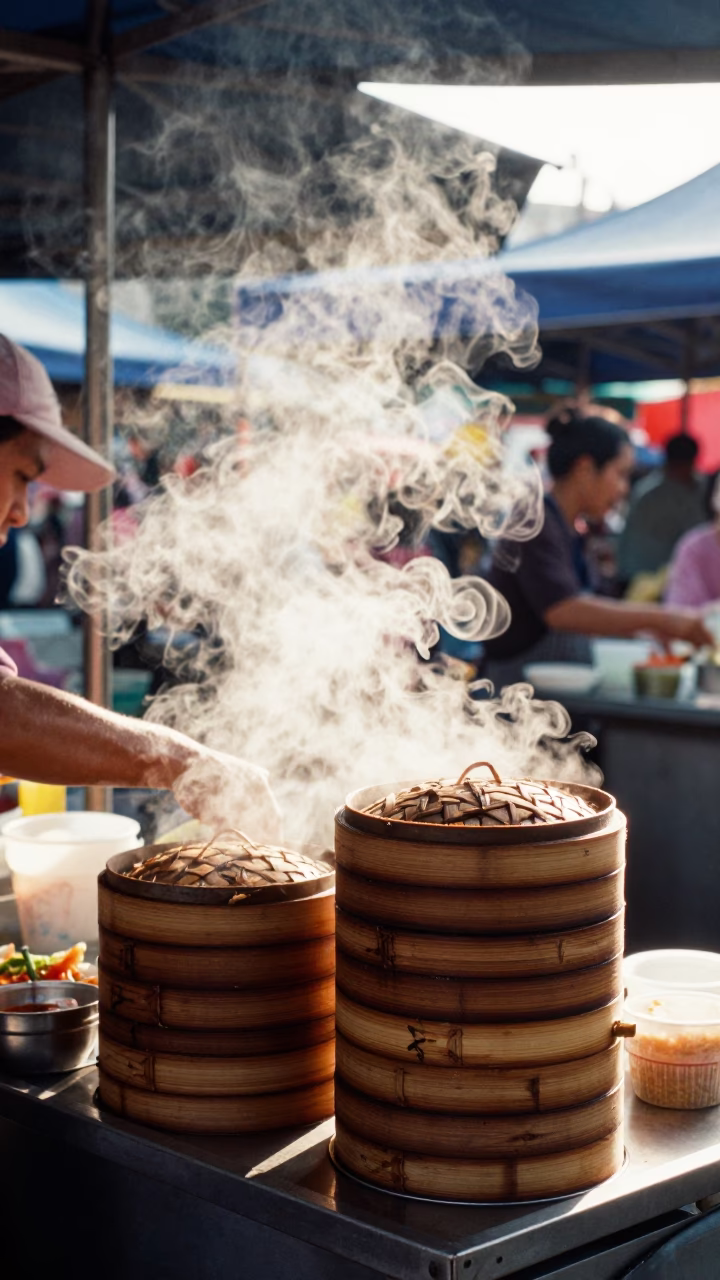 The Early Afternoon Light on Food Stall in Kaohsiung in in Kaohsiung, Taiwan