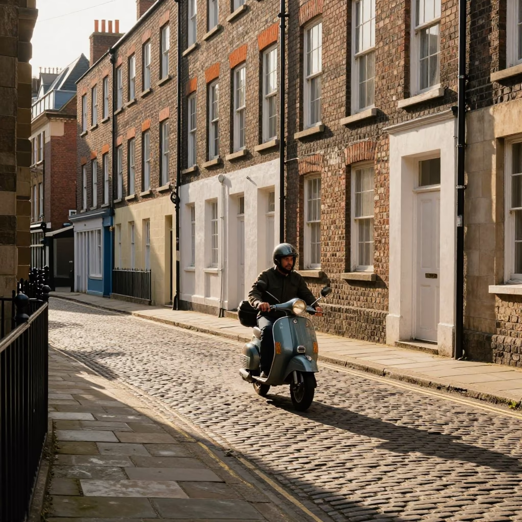 The Early Afternoon Light on Narrow Streets in Bristol in in Bristol, United Kingdom