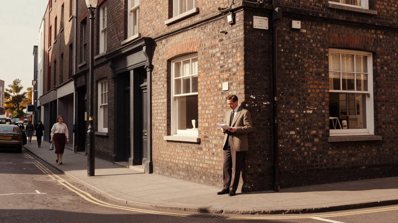 The Early Afternoon Light on Street Scene in Dublin in in Dublin, Ireland