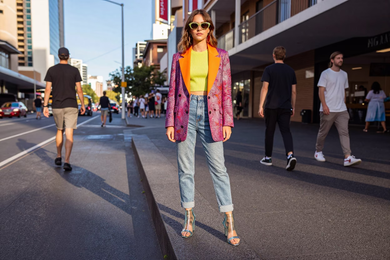 The Early Afternoon Light on Street Style in Sydney in in Sydney, New South Wales, Australia