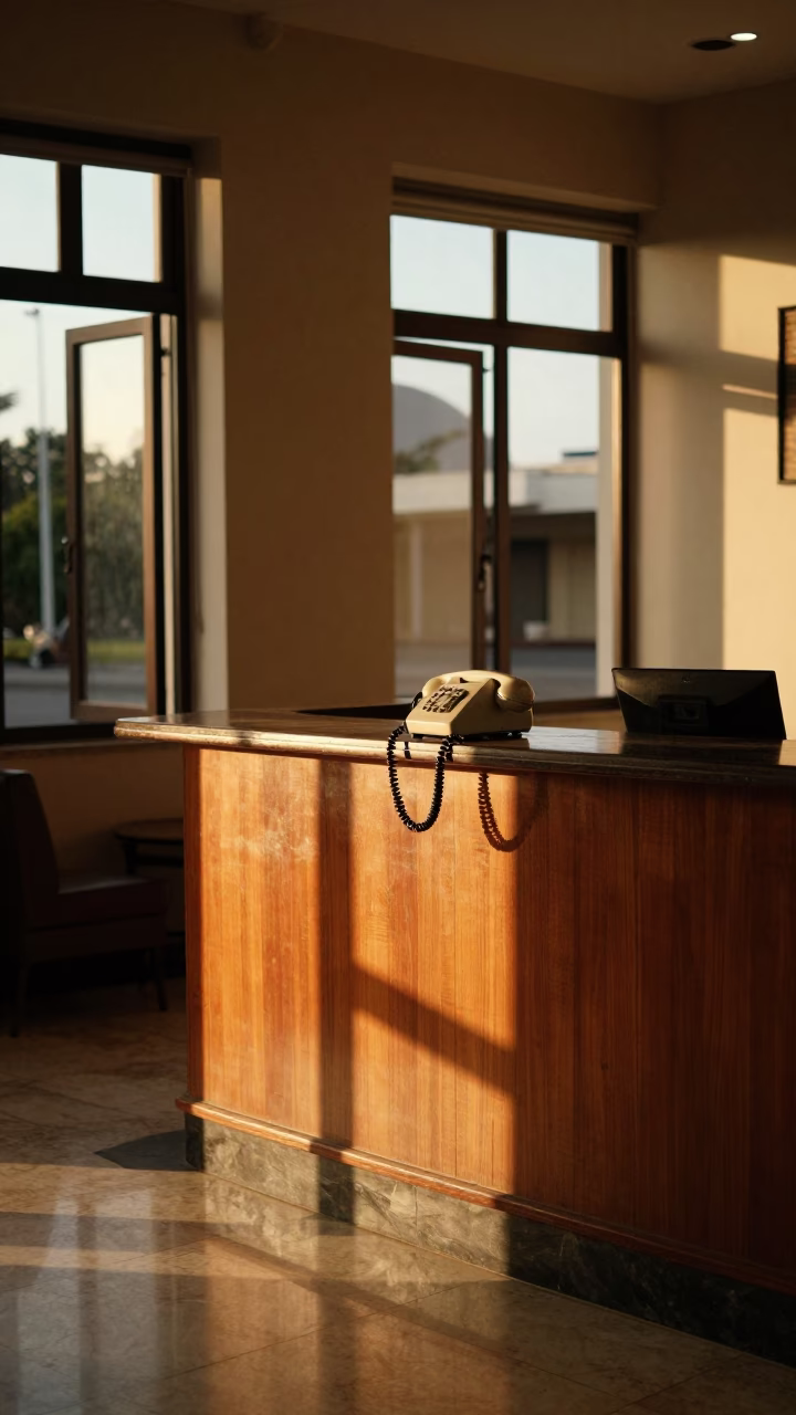 The Early Evening Light on Bakelite Telephone in Durban in in Durban, South Africa