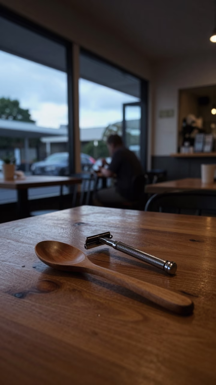 The Early Evening Light on Cafe Interior in Auckland in in Auckland, New Zealand