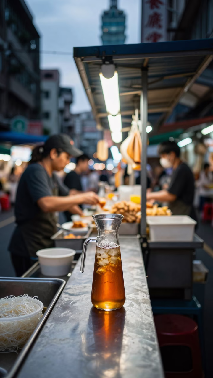 The Early Evening Light on Glass Noodles in Taipei in in Taipei, Taiwan