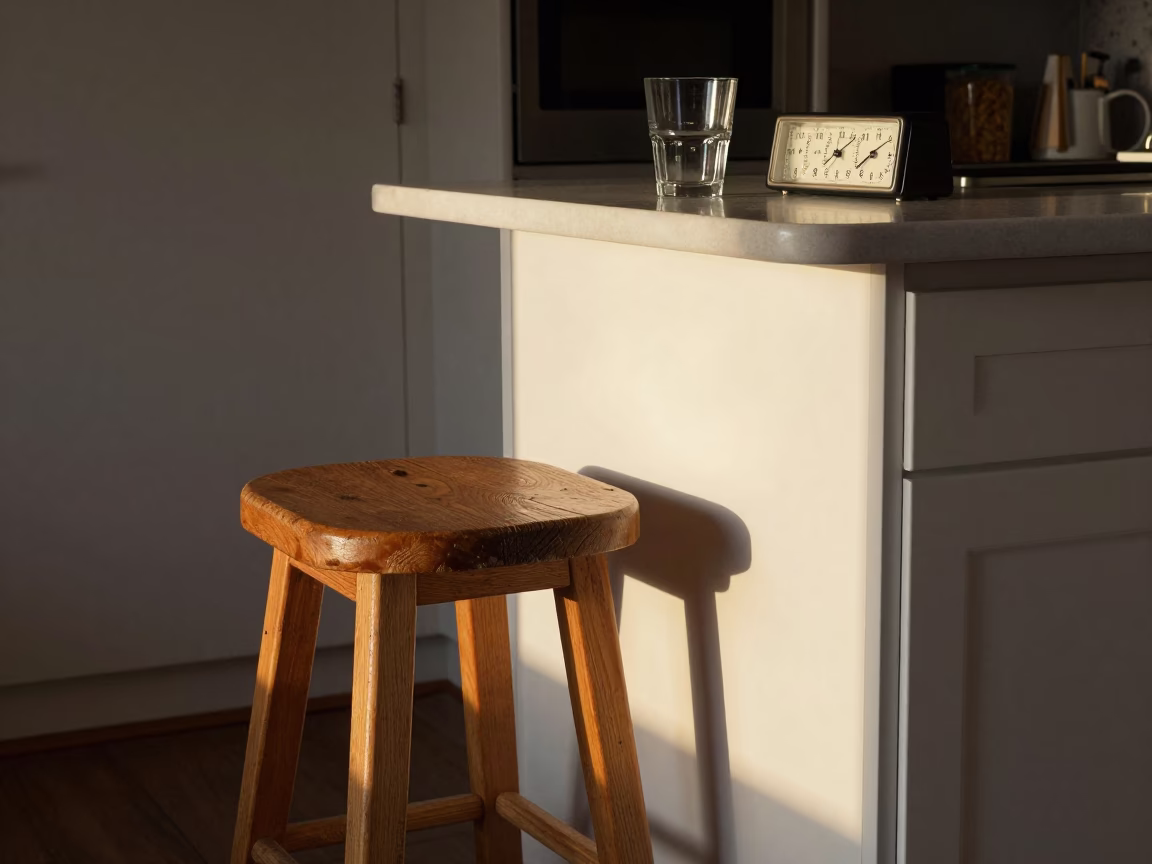 The Early Evening Light on Kitchen Interior in Portland in in Portland, Oregon, United States
