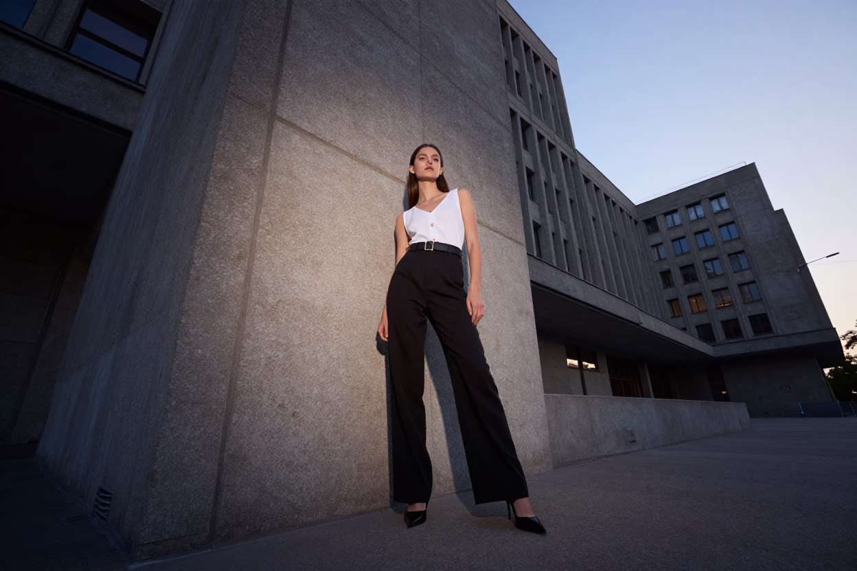 The Early Evening Light on Model in Budapest in in Budapest, Hungary