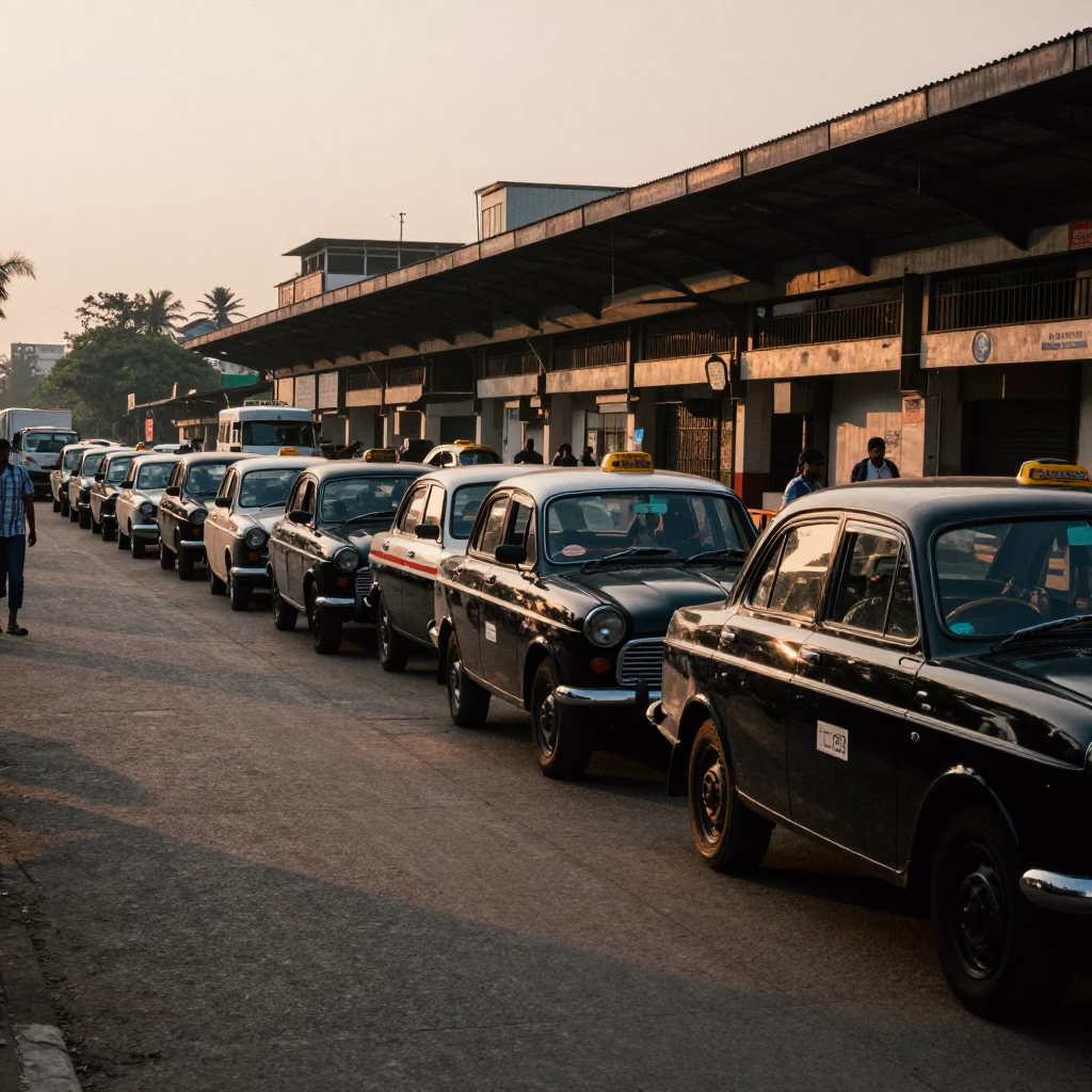 The Early Evening Light on Railway Station in Chennai in in Chennai, India