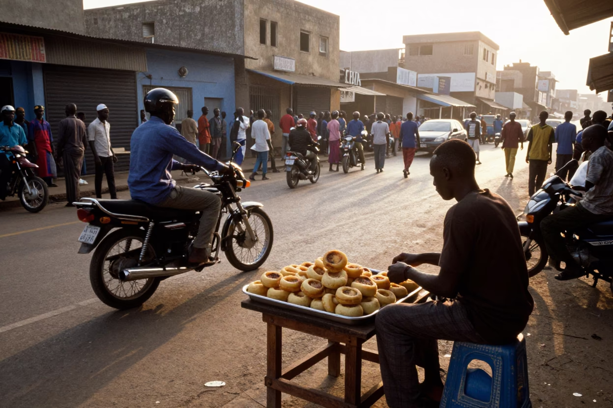The Early Morning Light on Early Morning in Dakar in in Dakar, Senegal