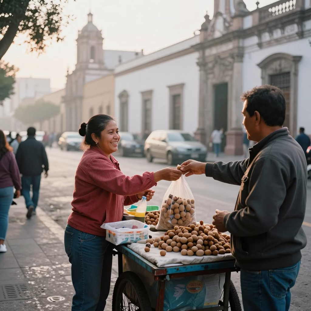 The Early Morning Light on Fresh Tamarind in Mexico City in in Mexico City, Mexico