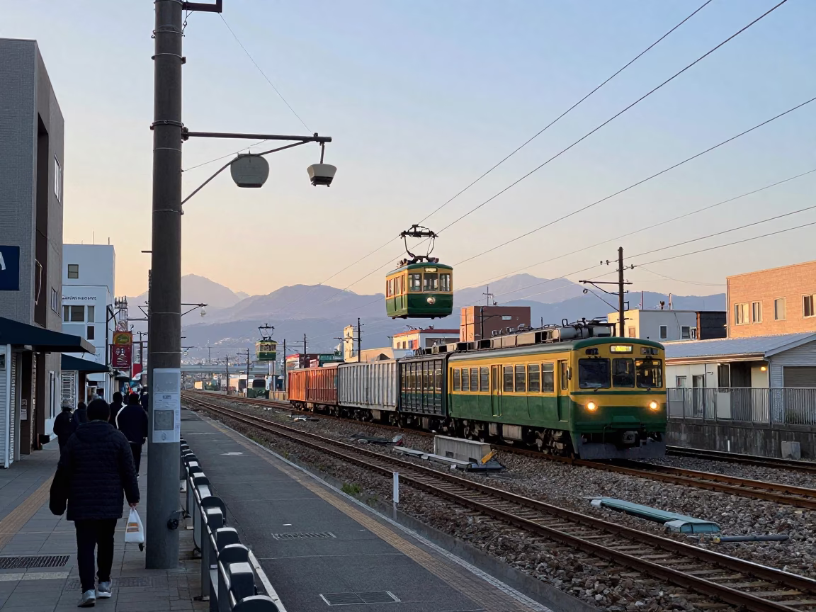 The Early Morning Light on Morning 1970s in Sapporo in in Sapporo, Japan
