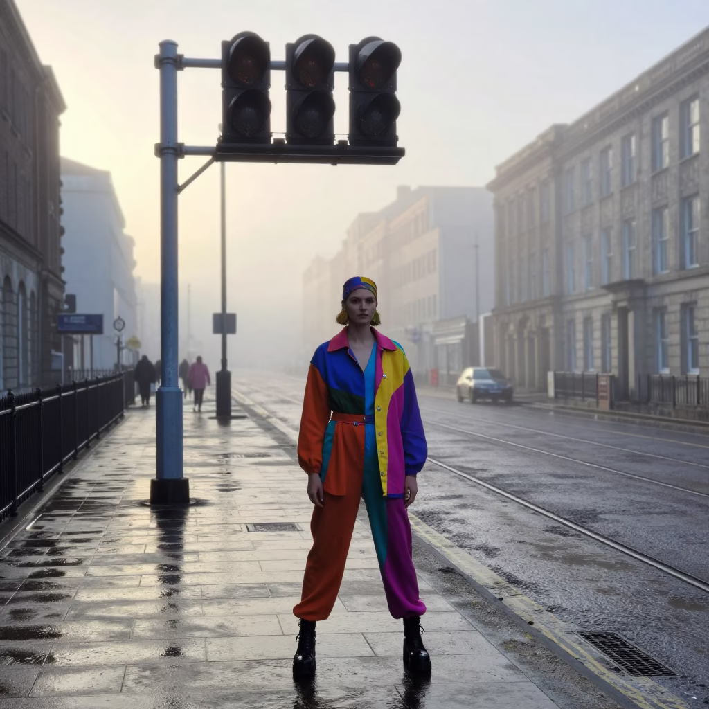 The Early Morning Light on Morning Mist in Liverpool in in Liverpool, United Kingdom