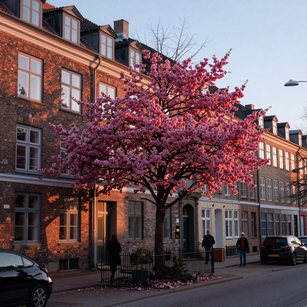 The Early Morning Light on Scene 1970s in Copenhagen in in Copenhagen, Denmark