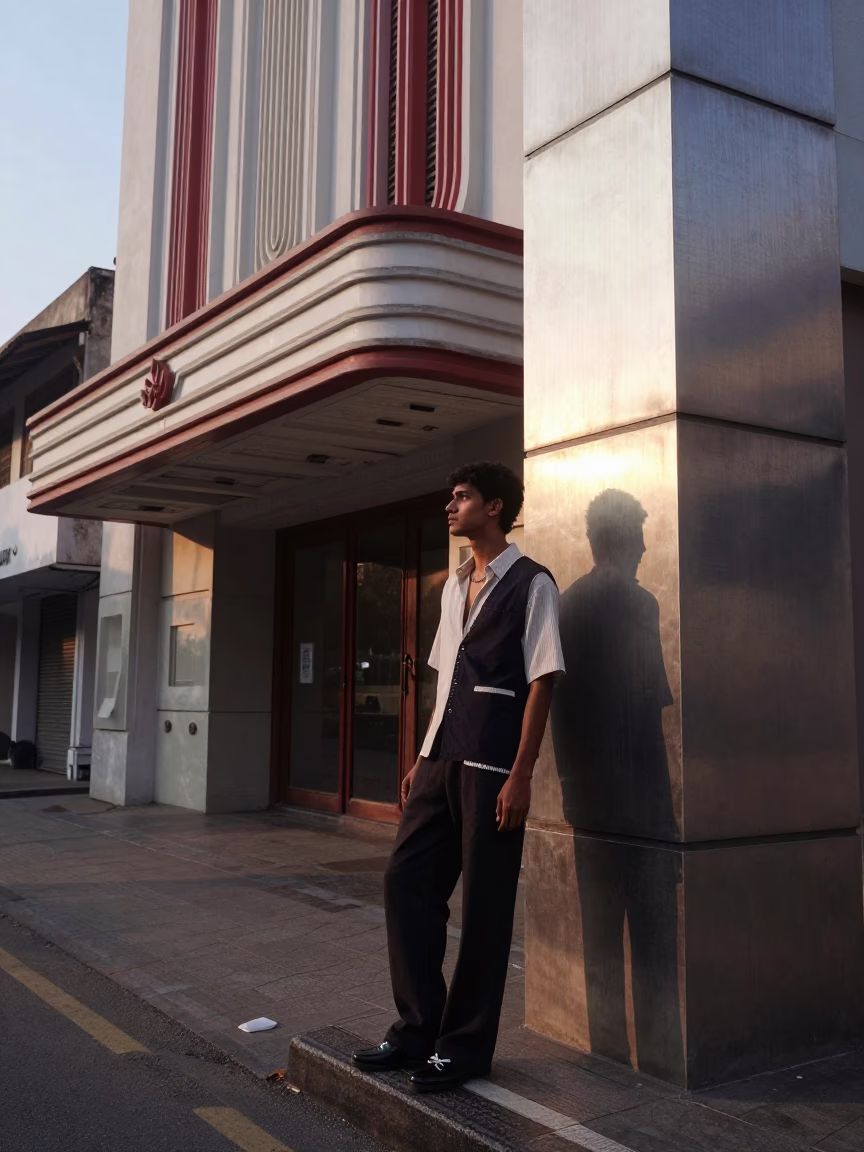 The Early Morning Light on Street Life in Chennai in in Chennai, India