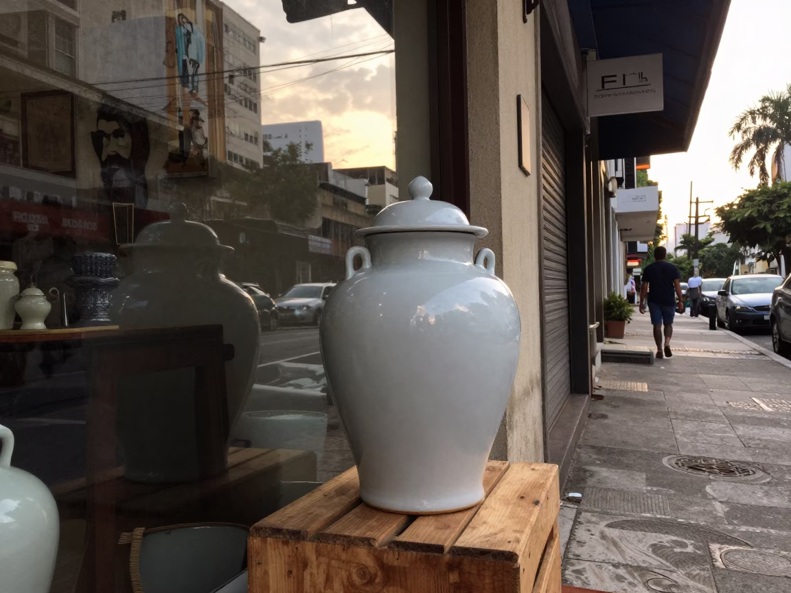 The Early Morning Light on Street Scene in São Paulo in in São Paulo, Brazil