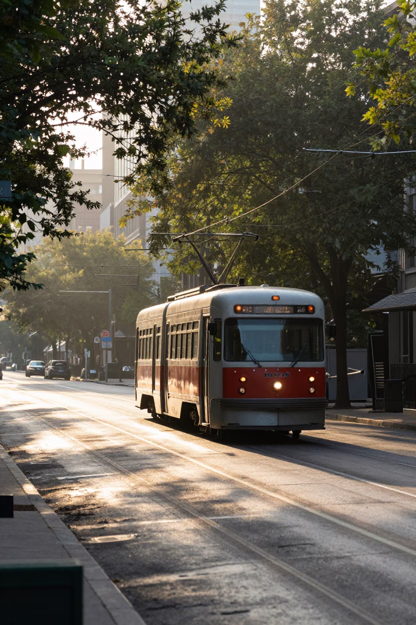 The Early Morning Light on Urban Landscape in Toronto in in Toronto, Ontario, Canada