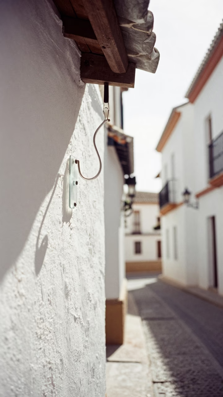 The Flat Glare Of Noon Light on Narrow Street in Granada in in Granada, Spain
