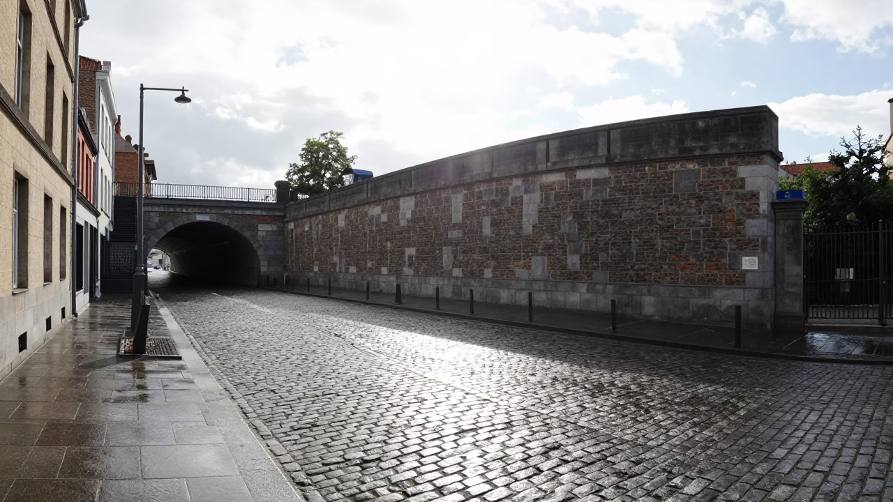 The Flat Glare Of Noon Light on Noon Light in Brussels in in Brussels, Belgium