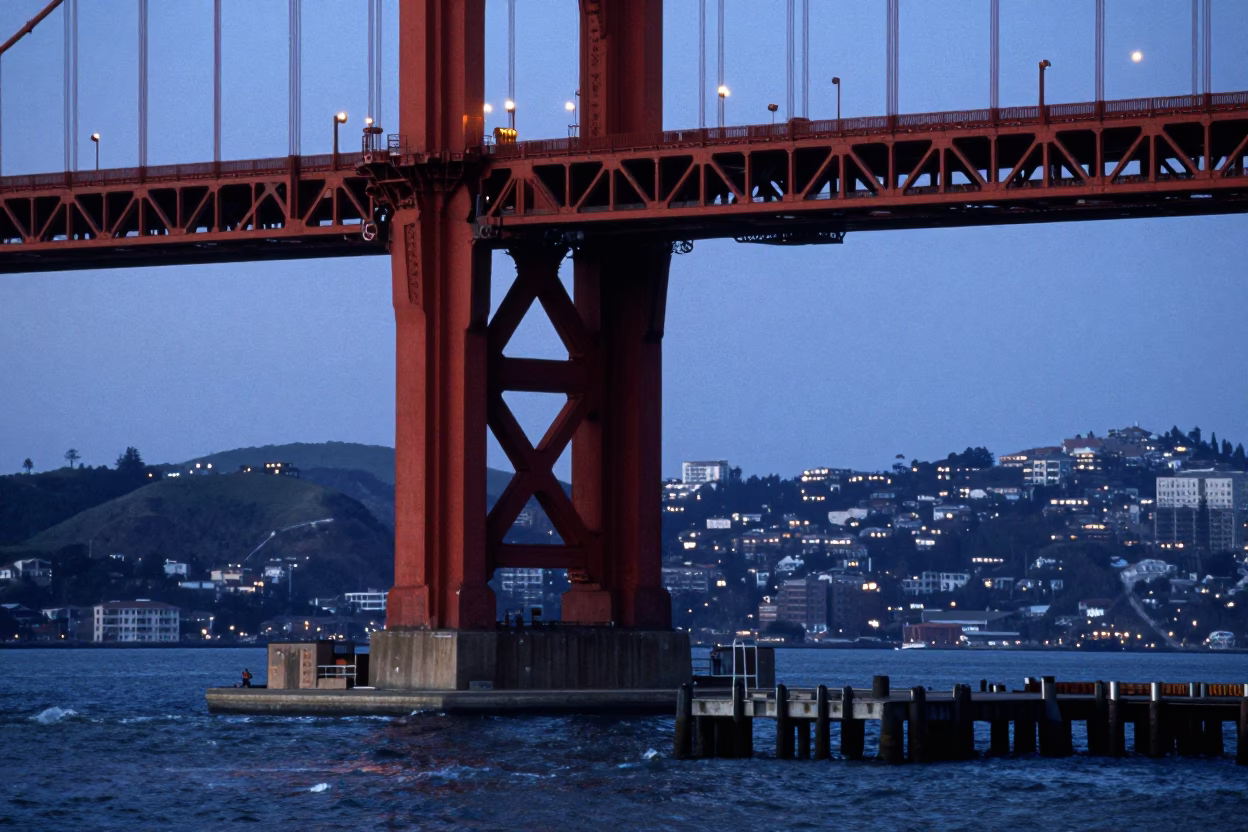 The Last Blue Light Of Evening on Brown Current in San Francisco in in San Francisco, California, United States