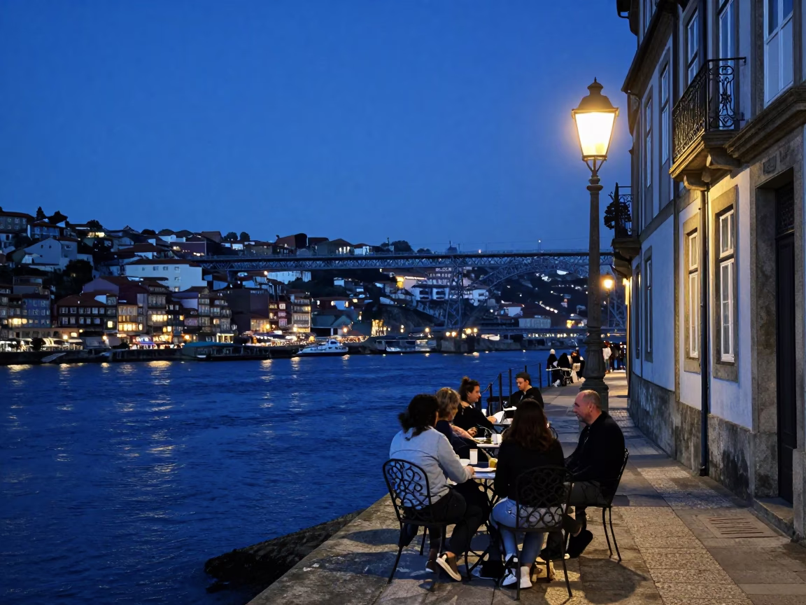The Last Blue Light Of Evening on Hour Light in Porto in in Porto, Portugal