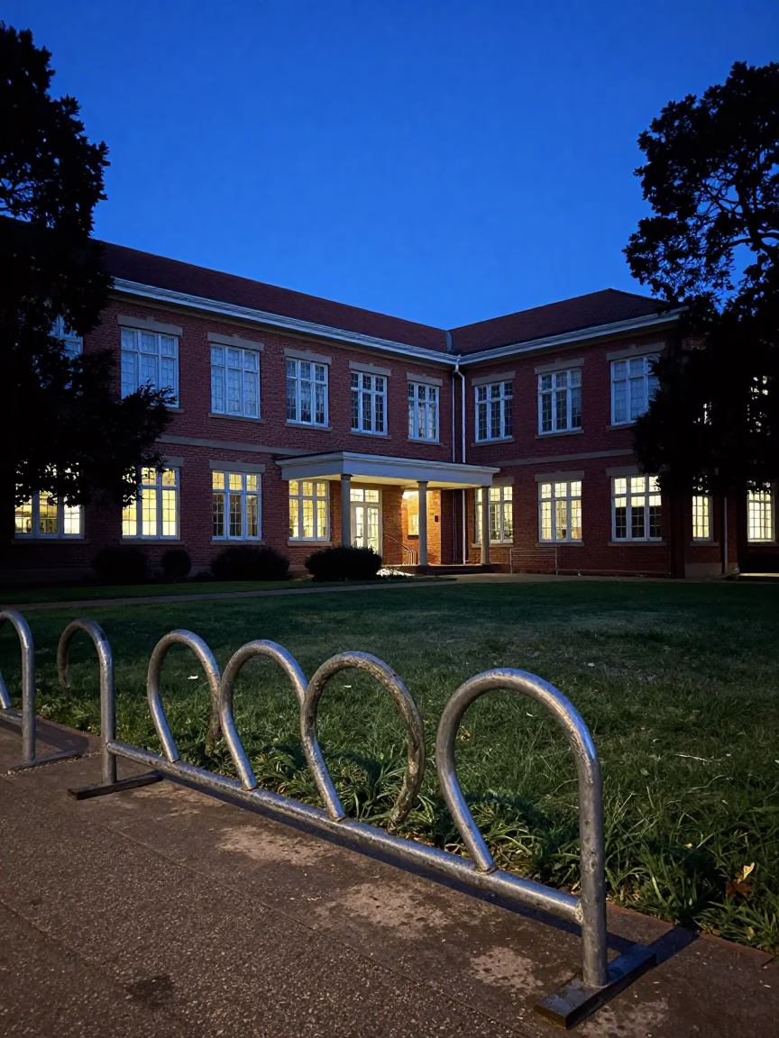 The Last Blue Light Of Evening on Lecture Building in Johannesburg in in Johannesburg, South Africa
