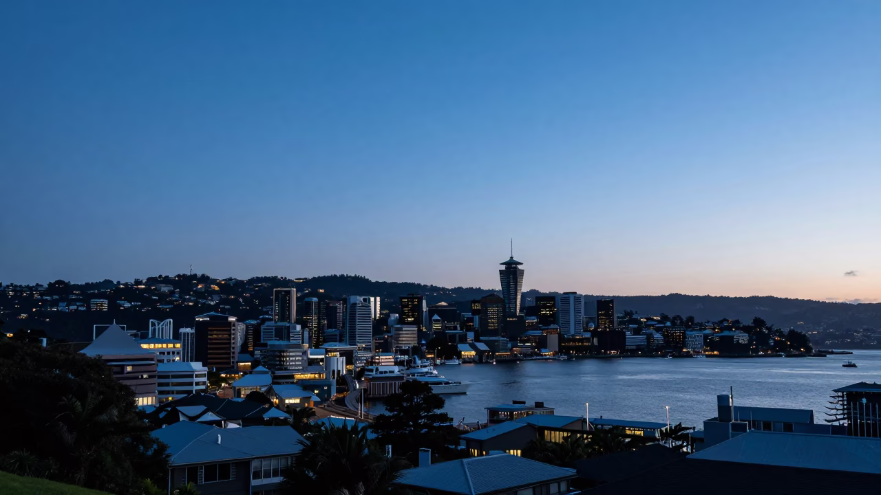 The Last Blue Light Of Evening on View in Wellington in in Wellington, New Zealand