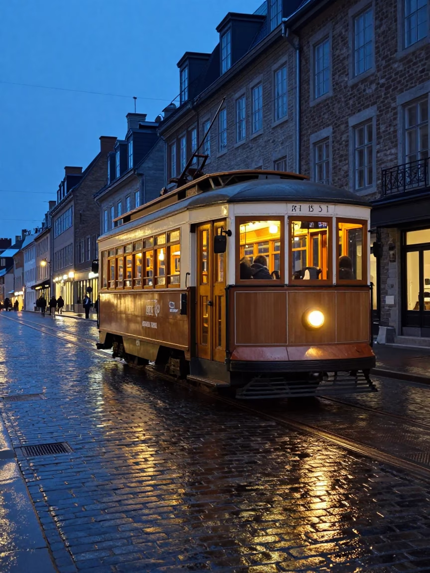 The Last Blue Light Of Evening on Wool Scarves in Quebec City in in Quebec City, Quebec, Canada