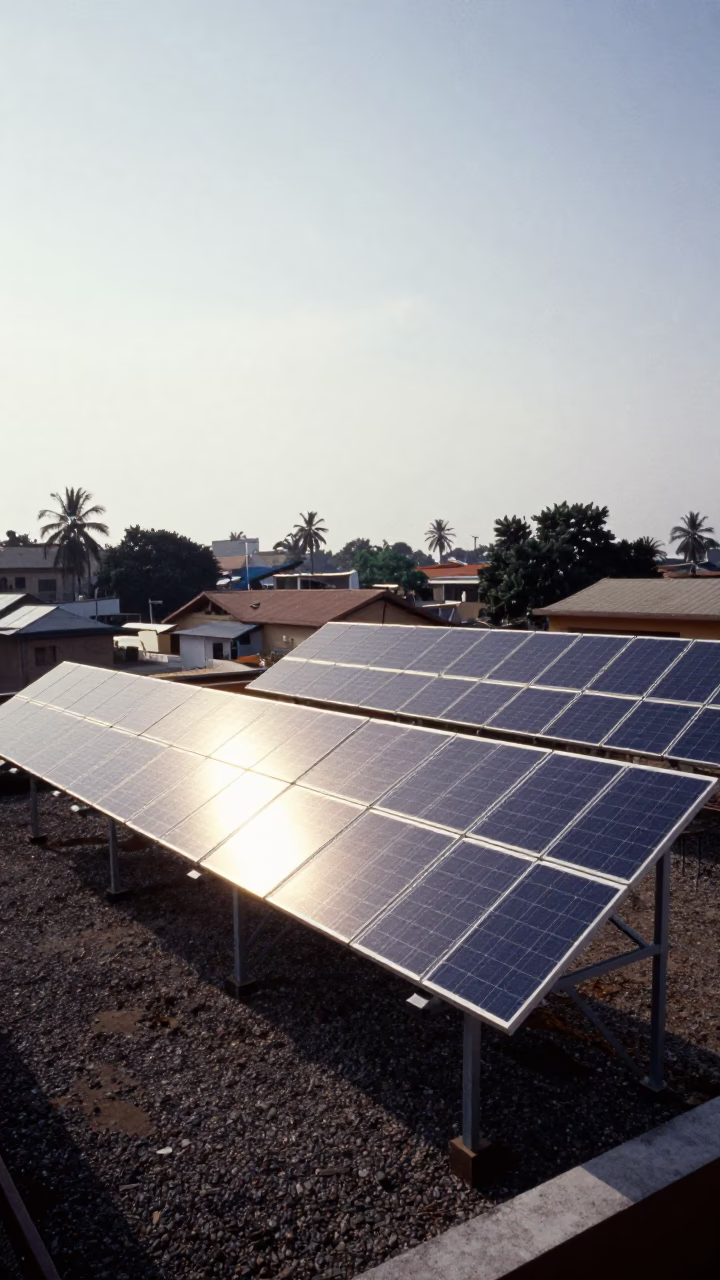 The Late Afternoon Light on Array Installation in Accra in in Accra, Ghana