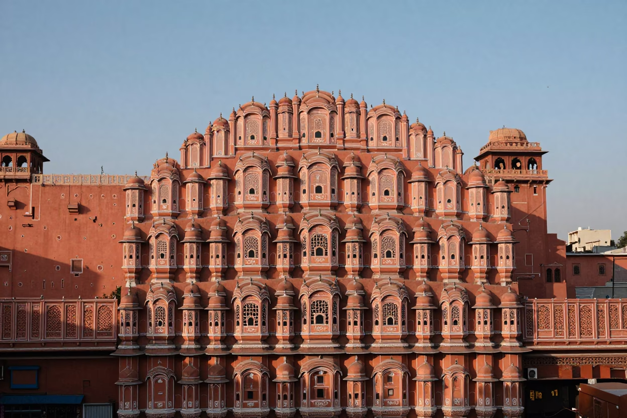 The Late Afternoon Light on City Horizon in Jaipur in in Jaipur, India