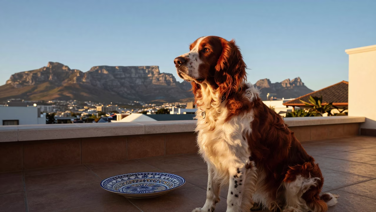 The Late Afternoon Light on Gordon Setter in Cape Town in in Cape Town, South Africa