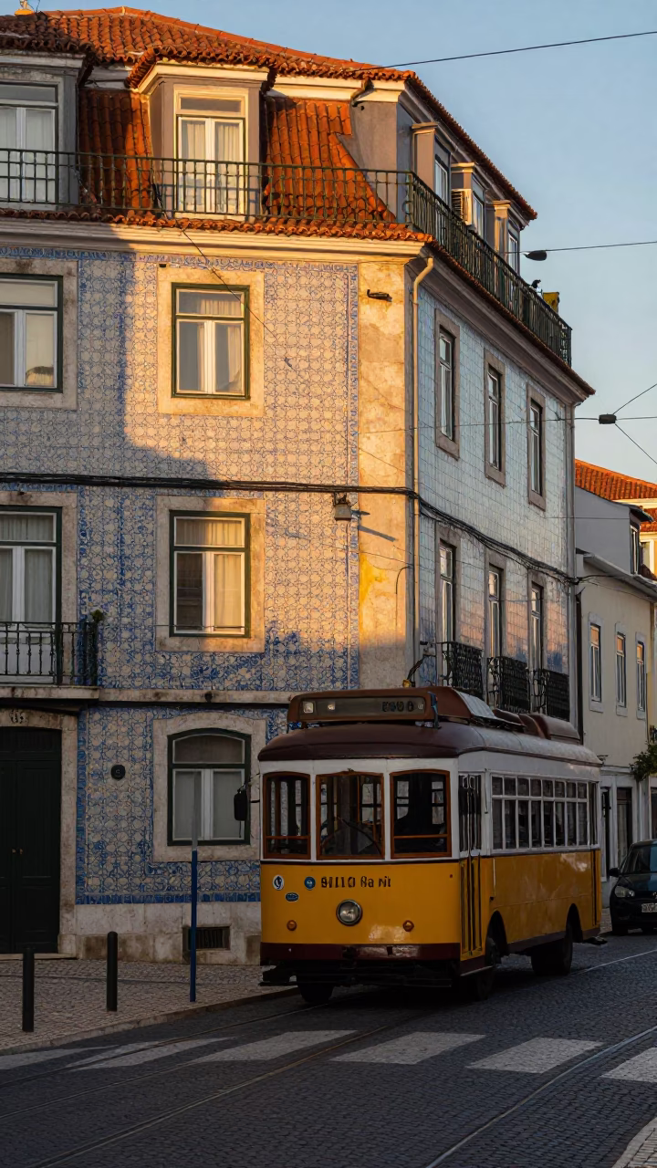 The Late Afternoon Light on Late Afternoon in Lisbon in in Lisbon, Portugal