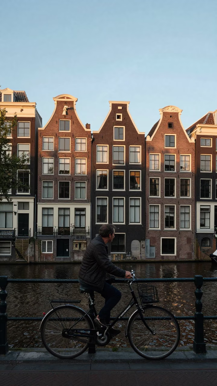 The Late Afternoon Light on Side View in Amsterdam in in Amsterdam, Netherlands