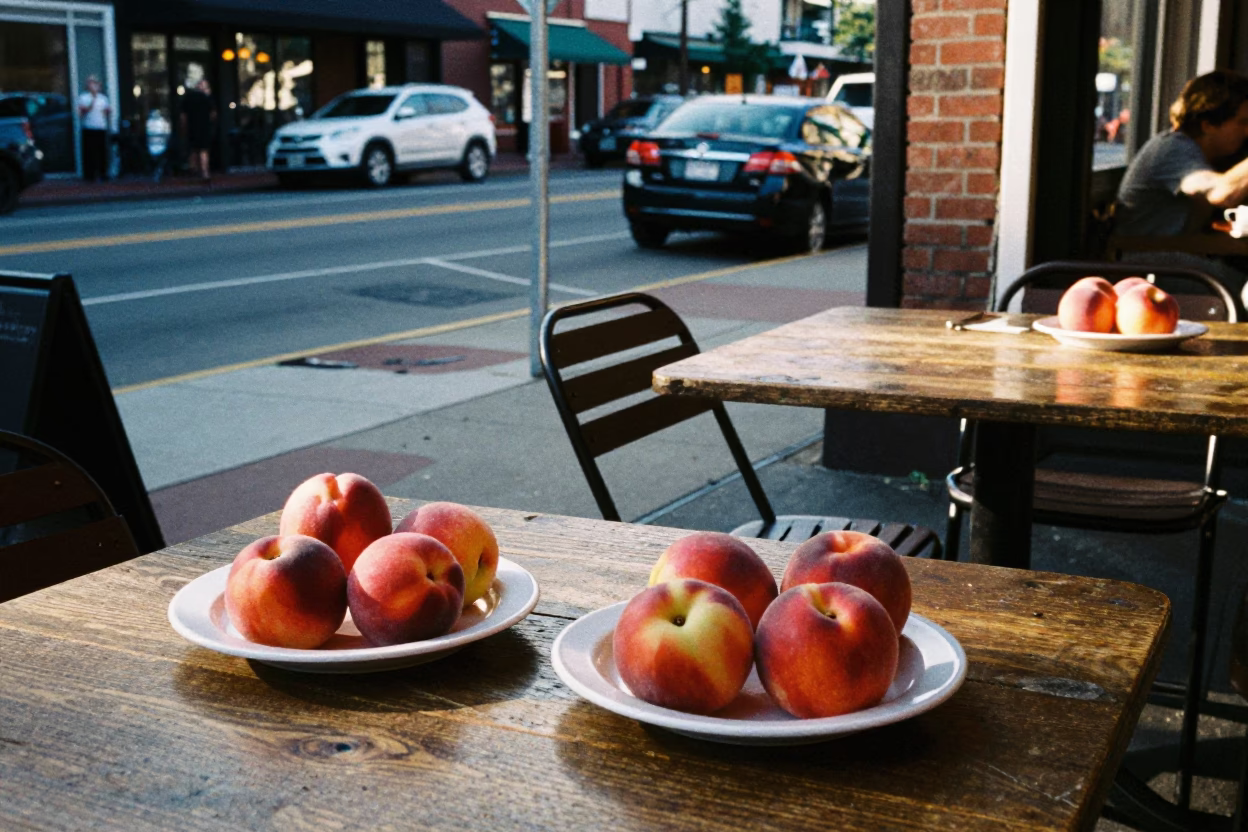 The Late Afternoon Light on Sidewalk Cafe in Nashville in in Nashville, Tennessee, United States