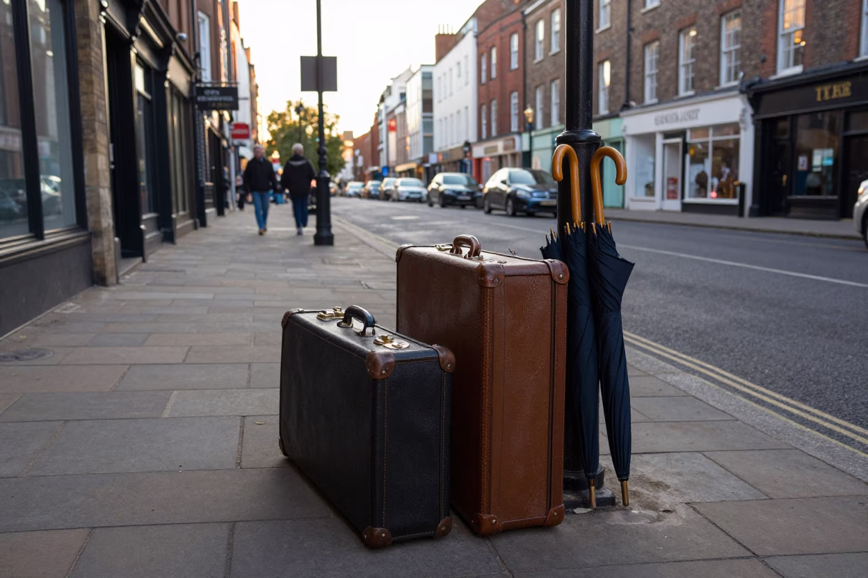 The Late Afternoon Light on Street Scene in Bristol in in Bristol, United Kingdom