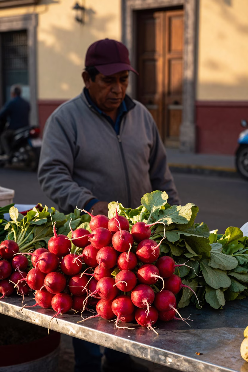 The Late Afternoon Light on Street Stall in Mexico City in in Mexico City, Mexico