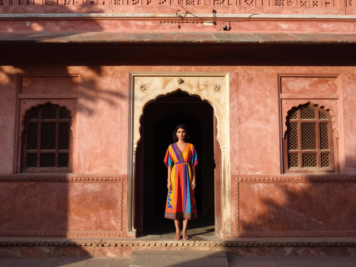 The Late Afternoon Light on Window Light in Jaipur in in Jaipur, India