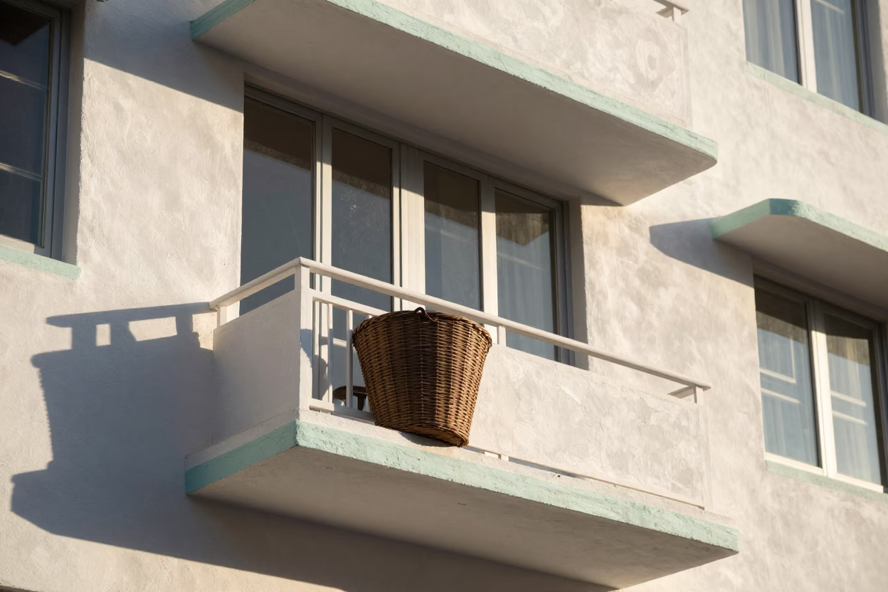 The Late Morning Light on Deco Balcony in Miami in in Miami, Florida, United States