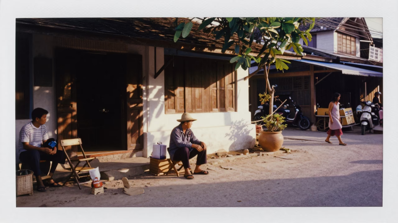 The Late Morning Light on Late Morning in Luang Prabang in in Luang Prabang, Laos