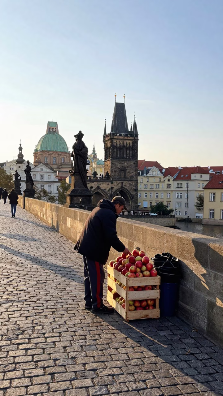 The Late Morning Light on Late Morning in Prague in in Prague, Czech Republic
