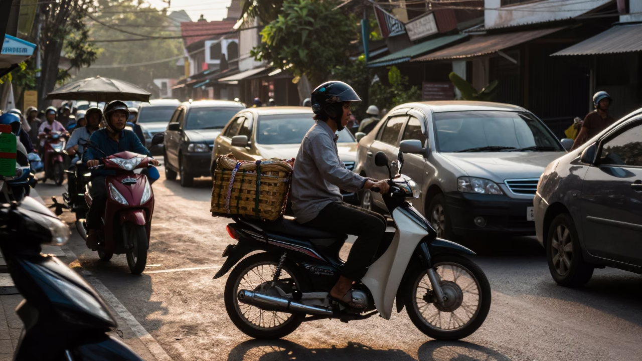 The Late Morning Light on Late Morning in Yogyakarta in in Yogyakarta, Indonesia