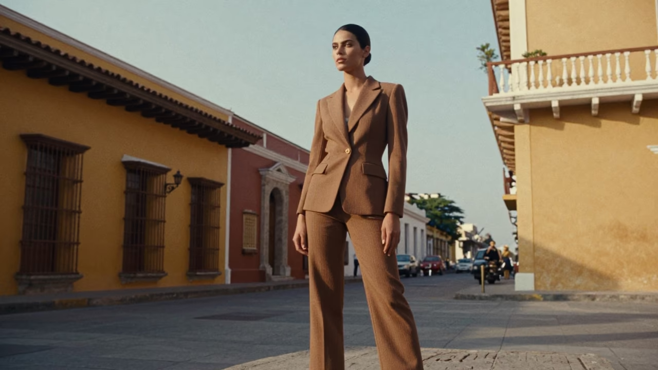 The Late Morning Light on Model in Cartagena in in Cartagena, Colombia