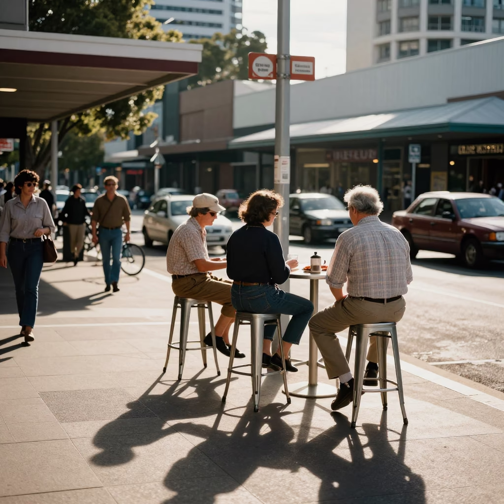 The Late Morning Light on Morning 1960s in Perth in in Perth, Western Australia, Australia