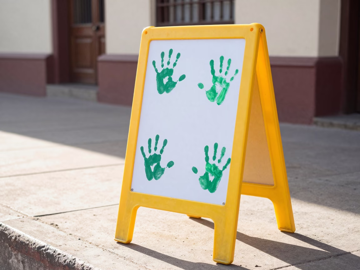 The Late Morning Light on Preschool Easel in Lima in in Lima, Peru