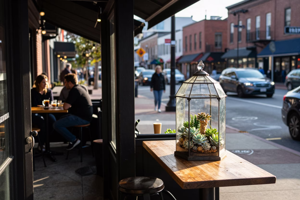The Late Morning Light on Street Corner in Nashville in in Nashville, Tennessee, United States