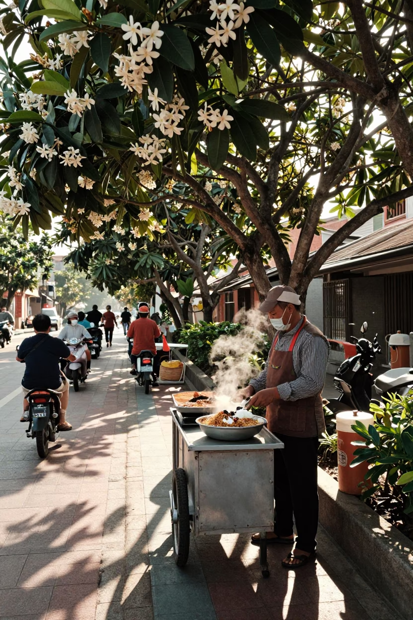 The Late Morning Light on Vintage Atmosphere in Tainan in in Tainan, Taiwan