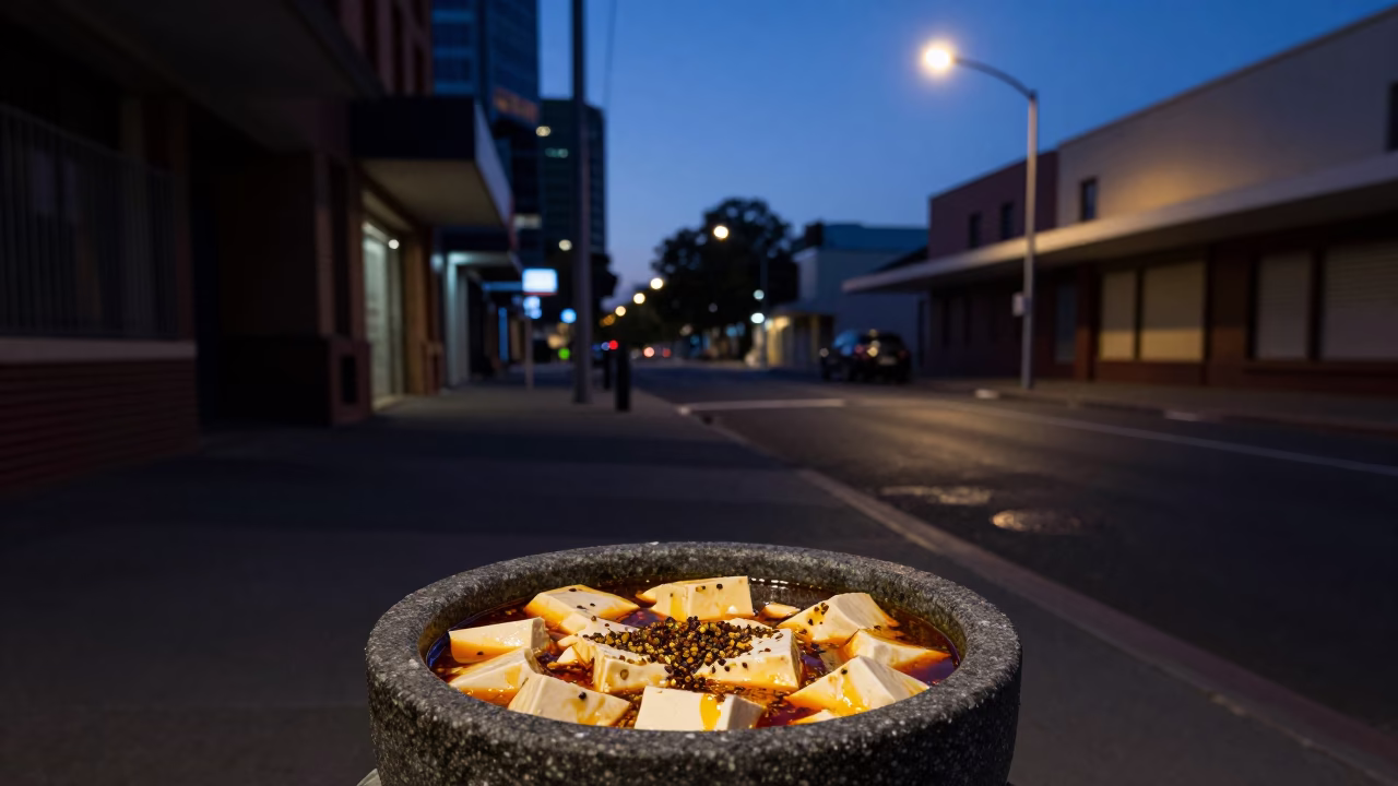 The Predawn Darkness Light on Urban Stillness in Adelaide in in Adelaide, South Australia, Australia