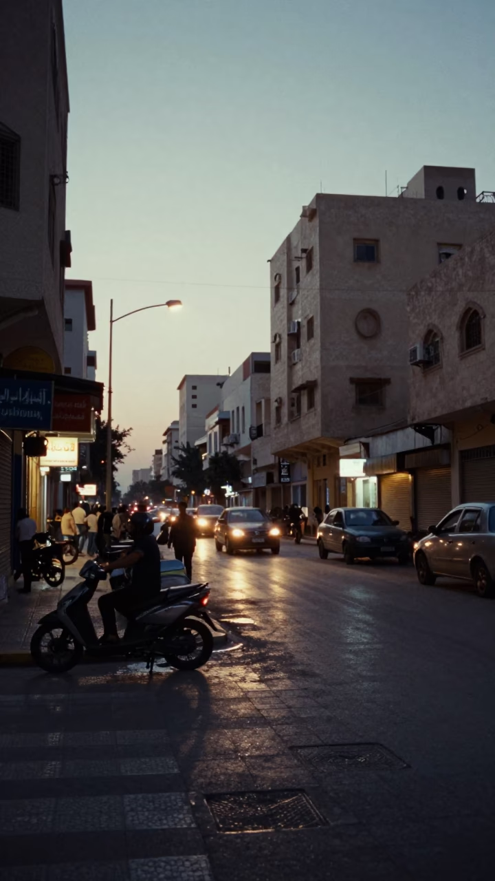 The Still Hours Before Dawn Light on Before Dawn in Alexandria in in Alexandria, Egypt