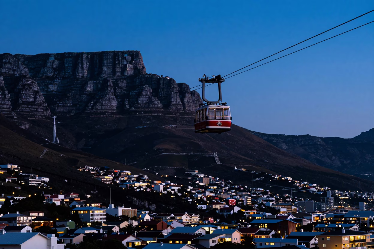 The Still Hours Before Dawn Light on Before Dawn in Cape Town in in Cape Town, South Africa